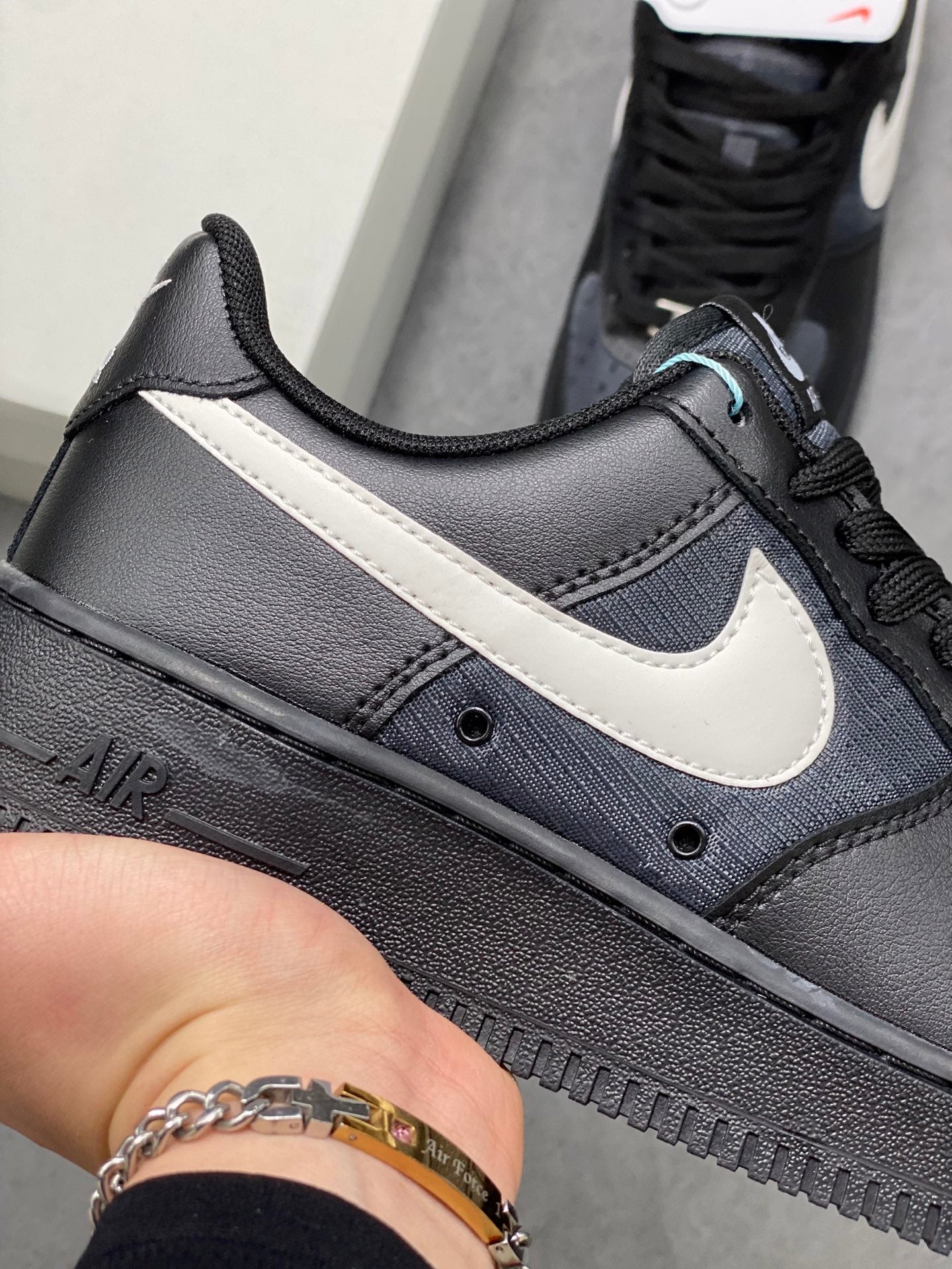 Nike Air Force 1 '07 Low "Black Denim & Leather"