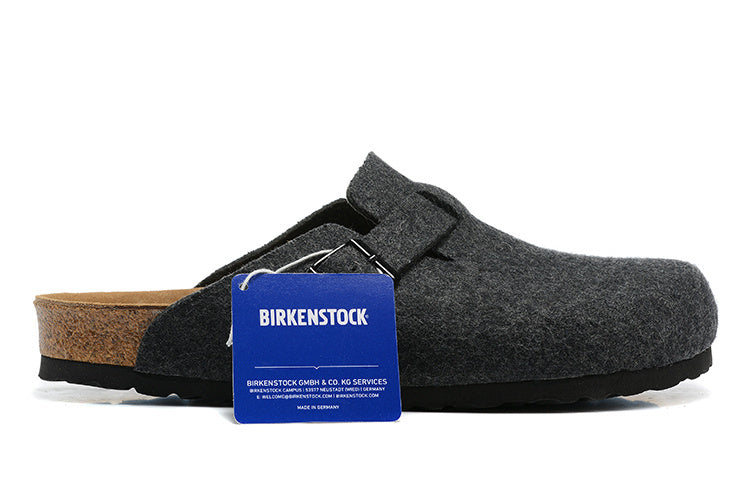 Birkenstock Boston Wool Felt Clogs - Anthracite