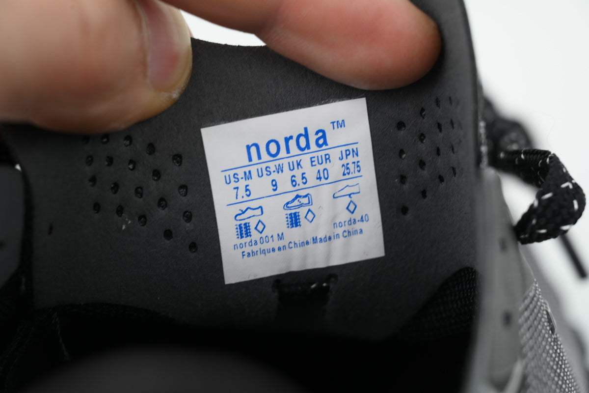 Norda 001 G+ Spike Winter Trail Running Shoes "All-Black / Charcoal"