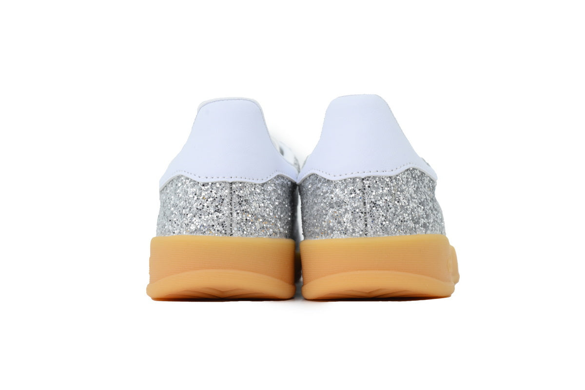 Adidas Gazelle Indoor Snowfall Shine Custom Glitter Shoes