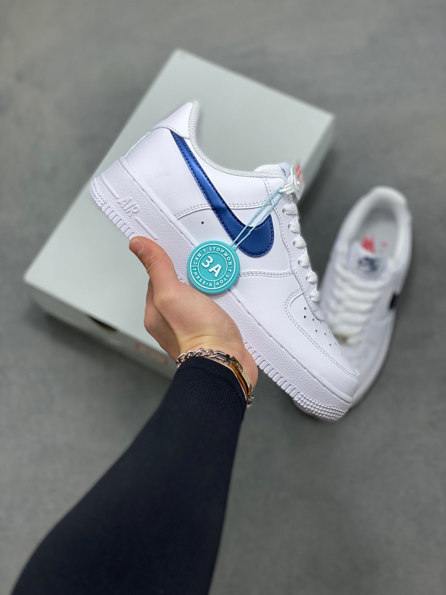 Nike Air Force 1 '07 Low "White/Metallic Blue"