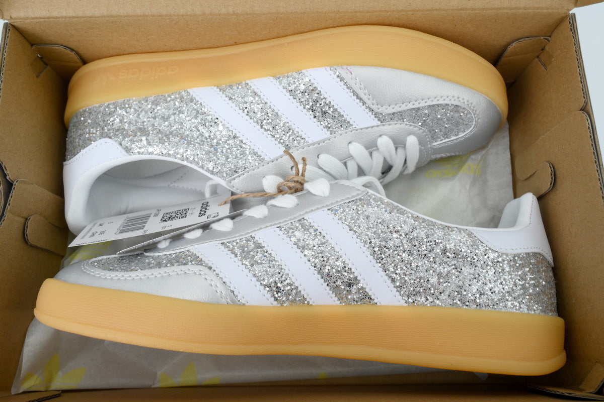 Adidas Gazelle Indoor Snowfall Shine Custom Glitter Shoes