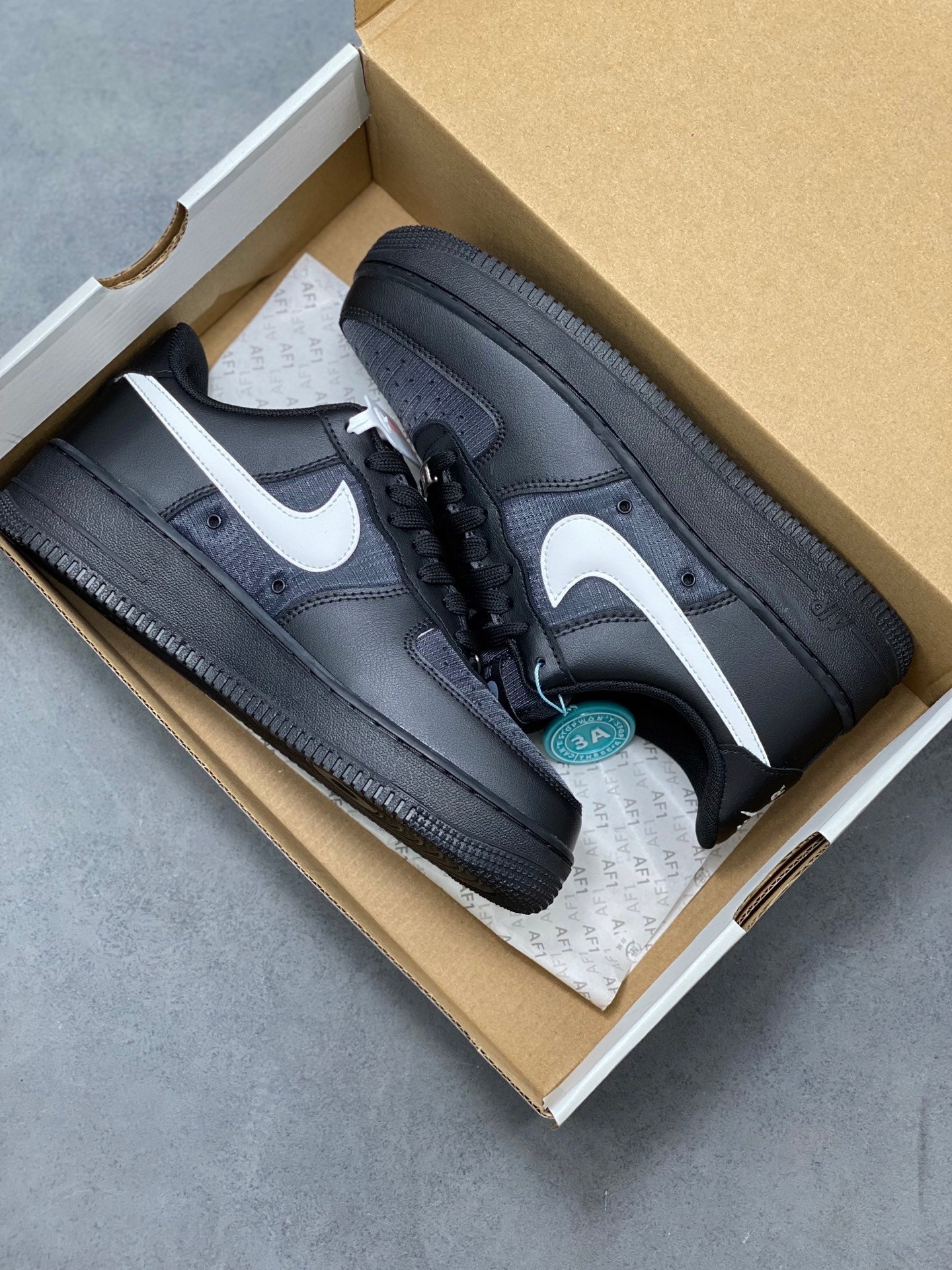 Nike Air Force 1 '07 Low "Black Denim & Leather"