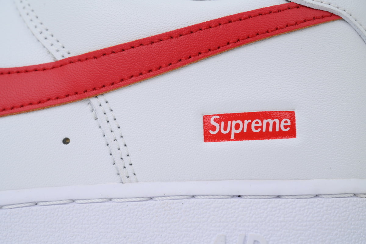 Nike Air Force 1 Low Supreme "White Speed Red" Sneakers
