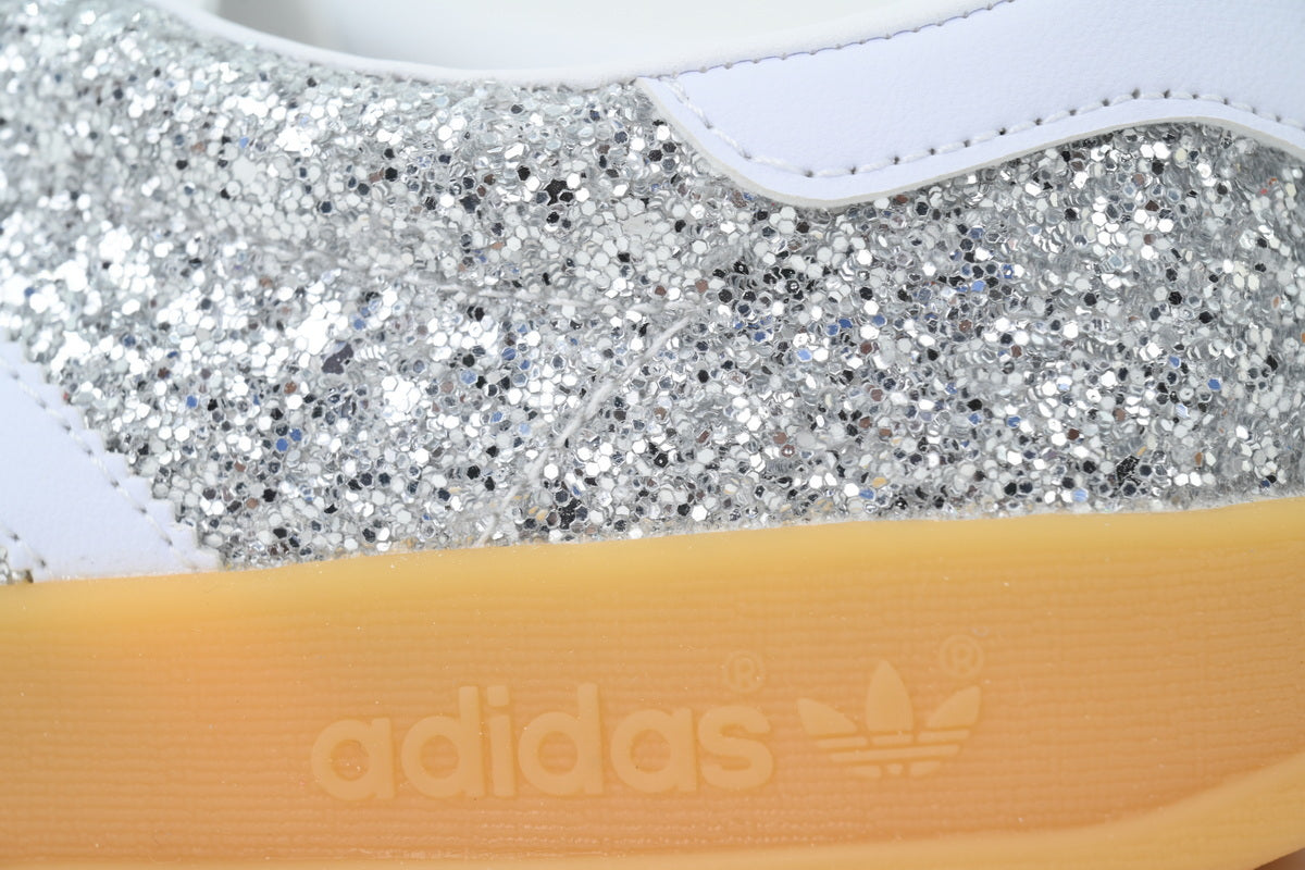 Adidas Gazelle Indoor Snowfall Shine Custom Glitter Shoes