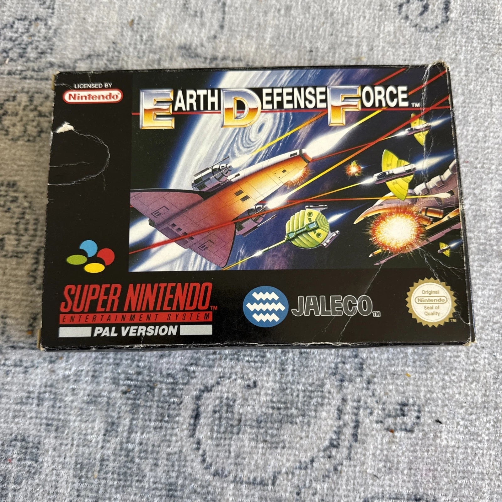 Earth Defence Force SNES Super Nintendo PAL EUR Video Game Cartridge with Box