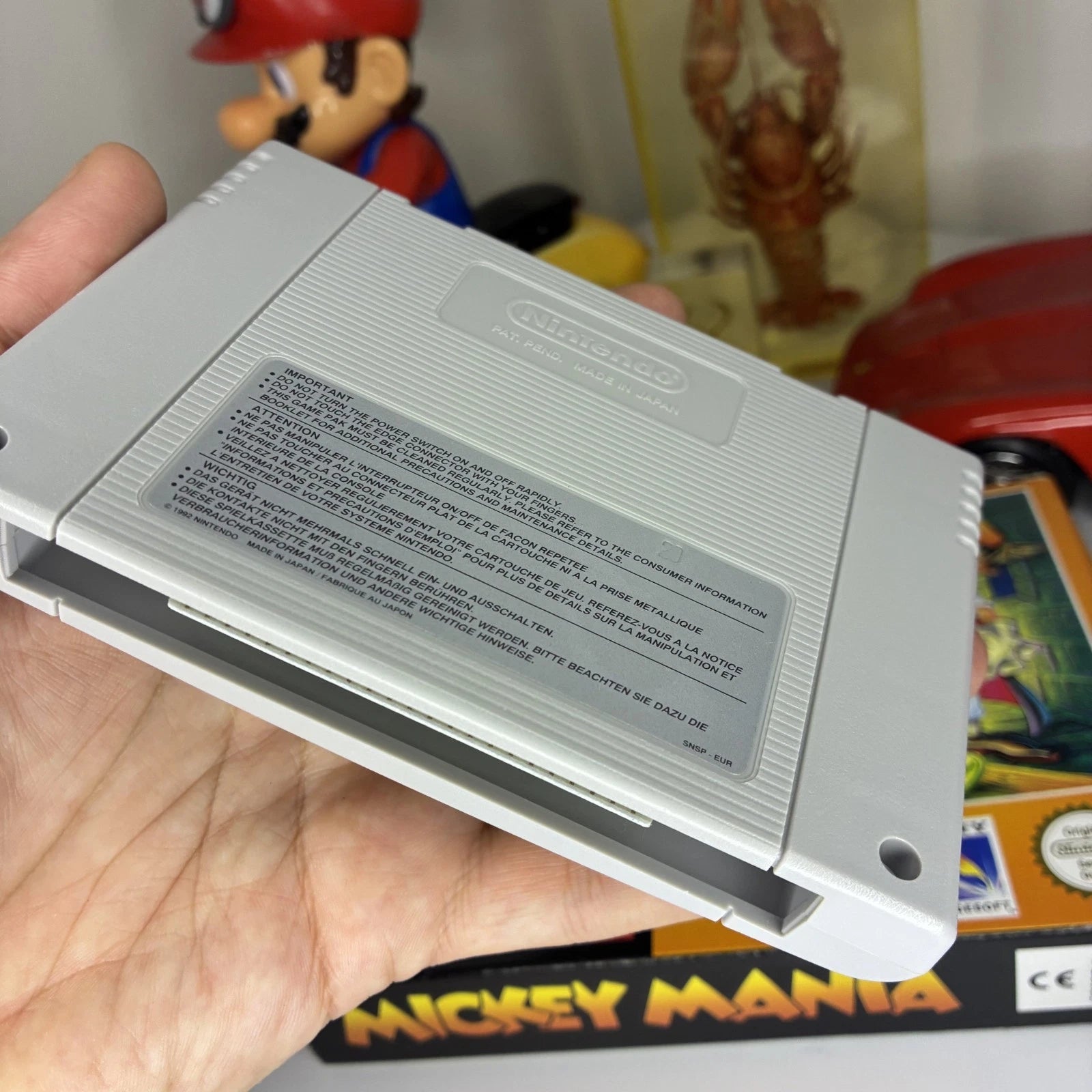 Mickey Mania SNES Super Nintendo PAL EUR Video Game Cartridge with Box