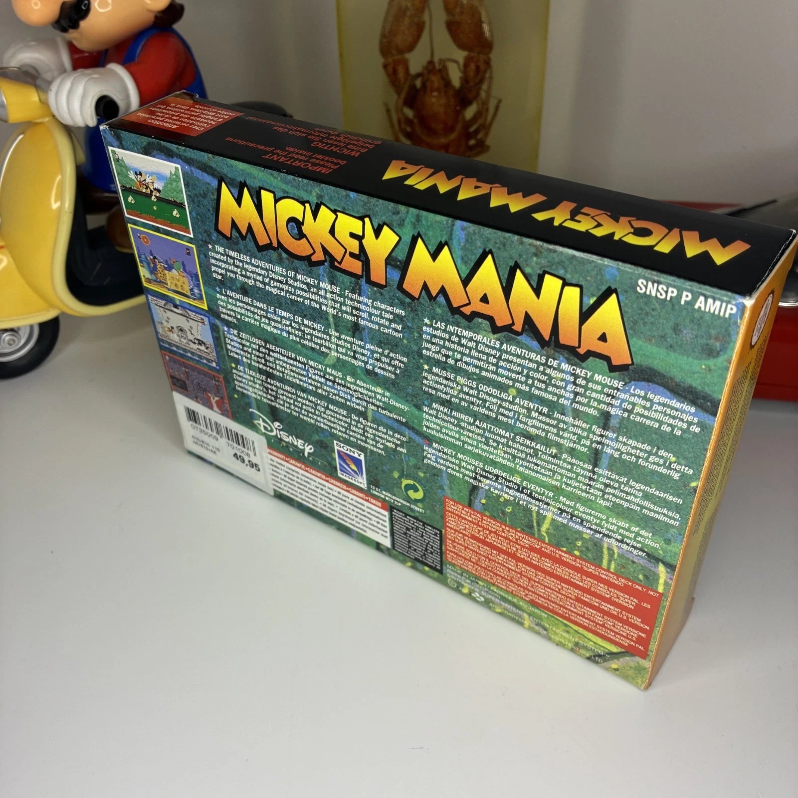 Mickey Mania SNES Super Nintendo PAL EUR Video Game Cartridge with Box