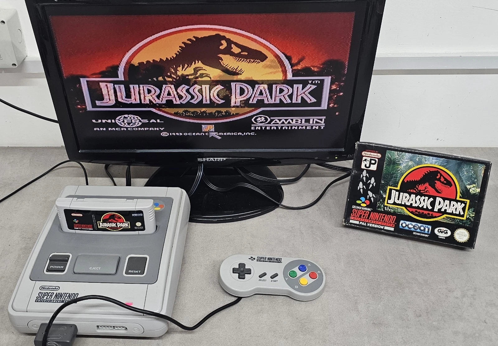 Jurassic Park Gig  SNES Super Nintendo PAL EUR Video Game Cartridge | Cart Only|