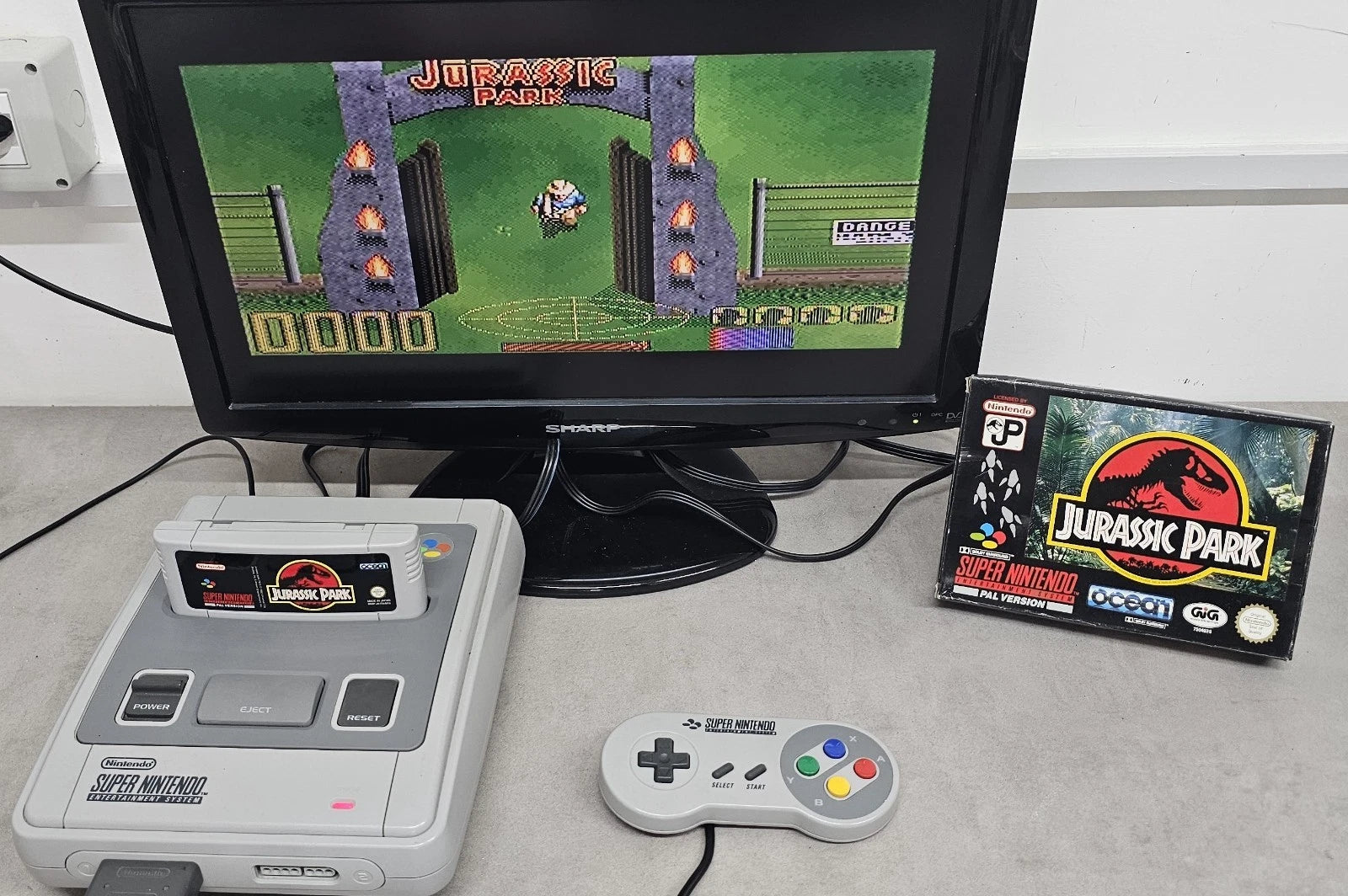 Jurassic Park Gig  SNES Super Nintendo PAL EUR Video Game Cartridge | Cart Only|