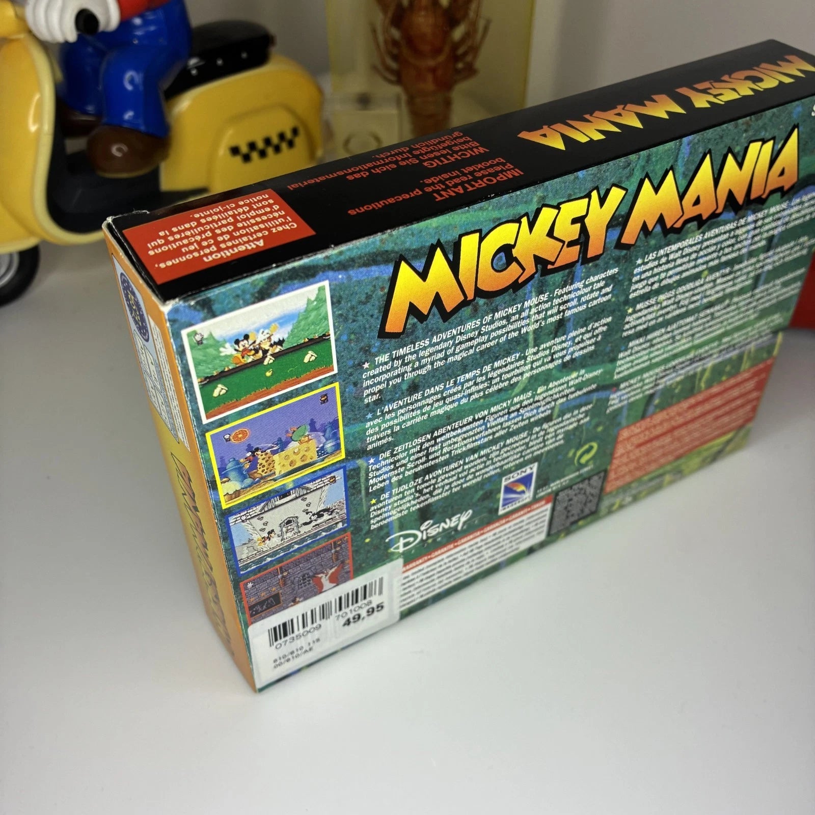 Mickey Mania SNES Super Nintendo PAL EUR Video Game Cartridge with Box