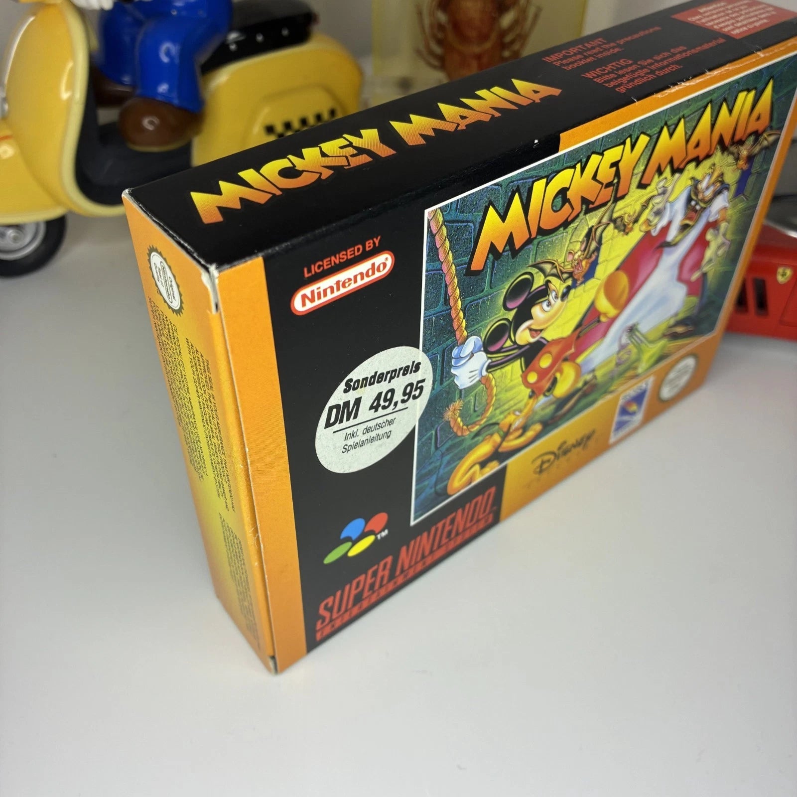 Mickey Mania SNES Super Nintendo PAL EUR Video Game Cartridge with Box