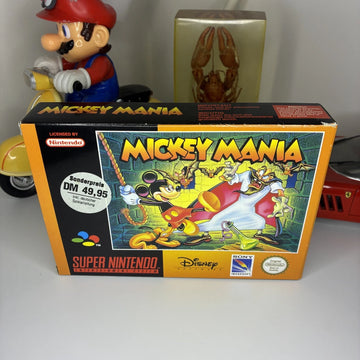 Mickey Mania SNES Super Nintendo PAL EUR Video Game Cartridge with Box