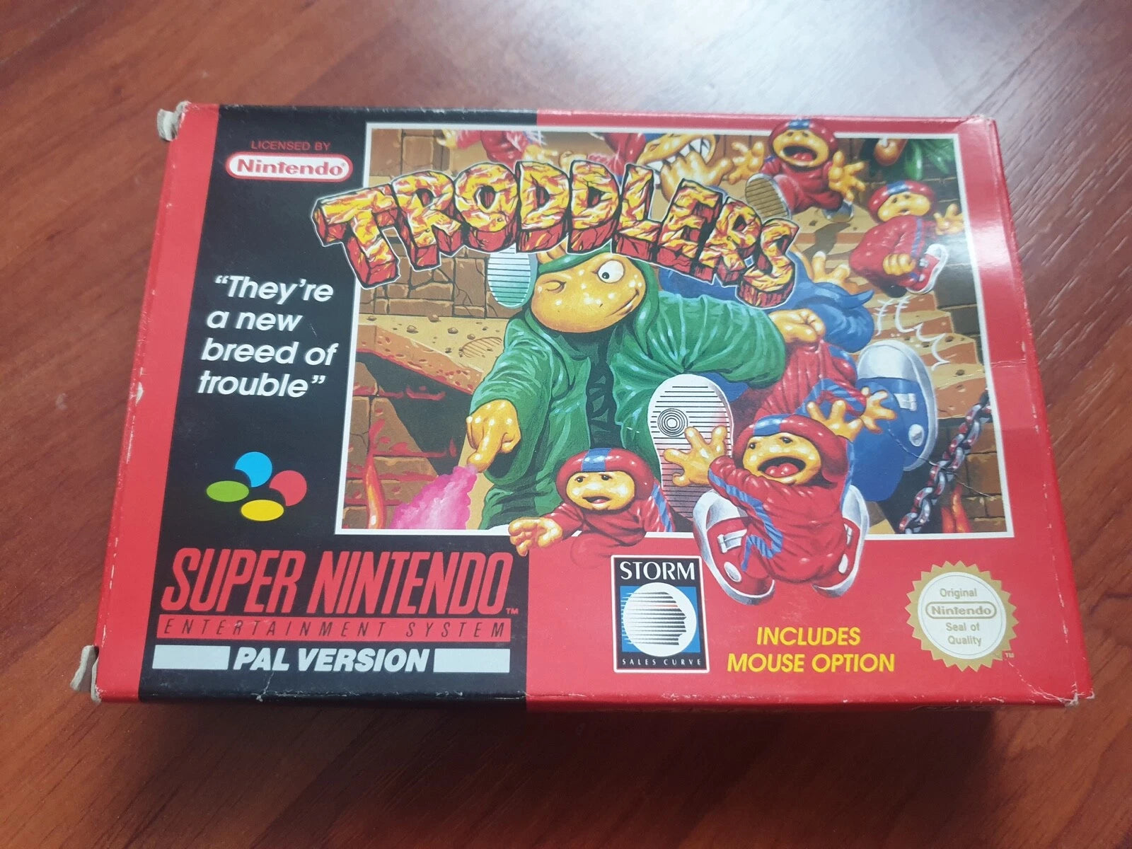 Troddlers SNES Super Nintendo PAL EUR Video Game Cartridge with Box