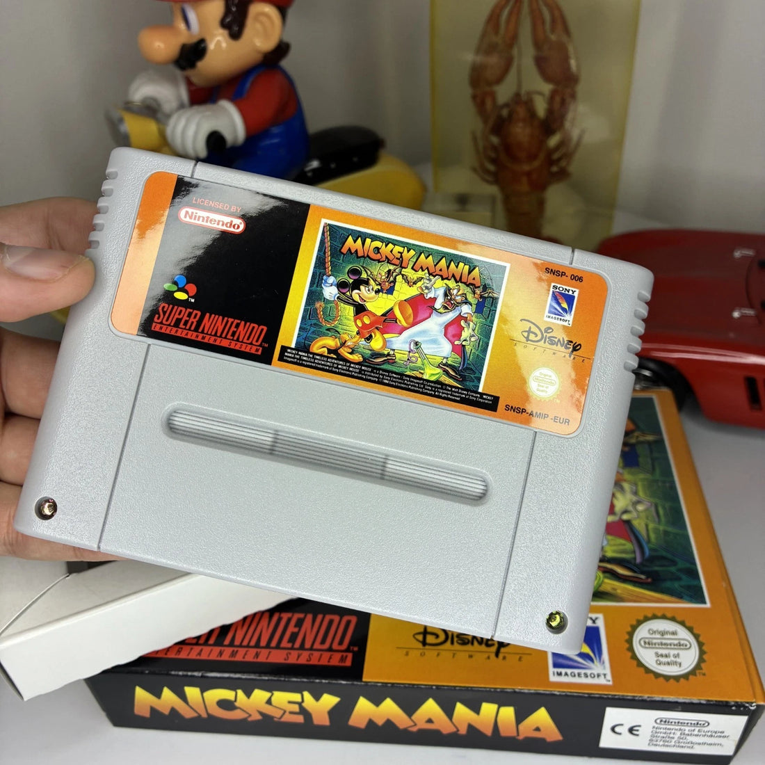 Mickey Mania SNES Super Nintendo PAL EUR Video Game Cartridge with Box