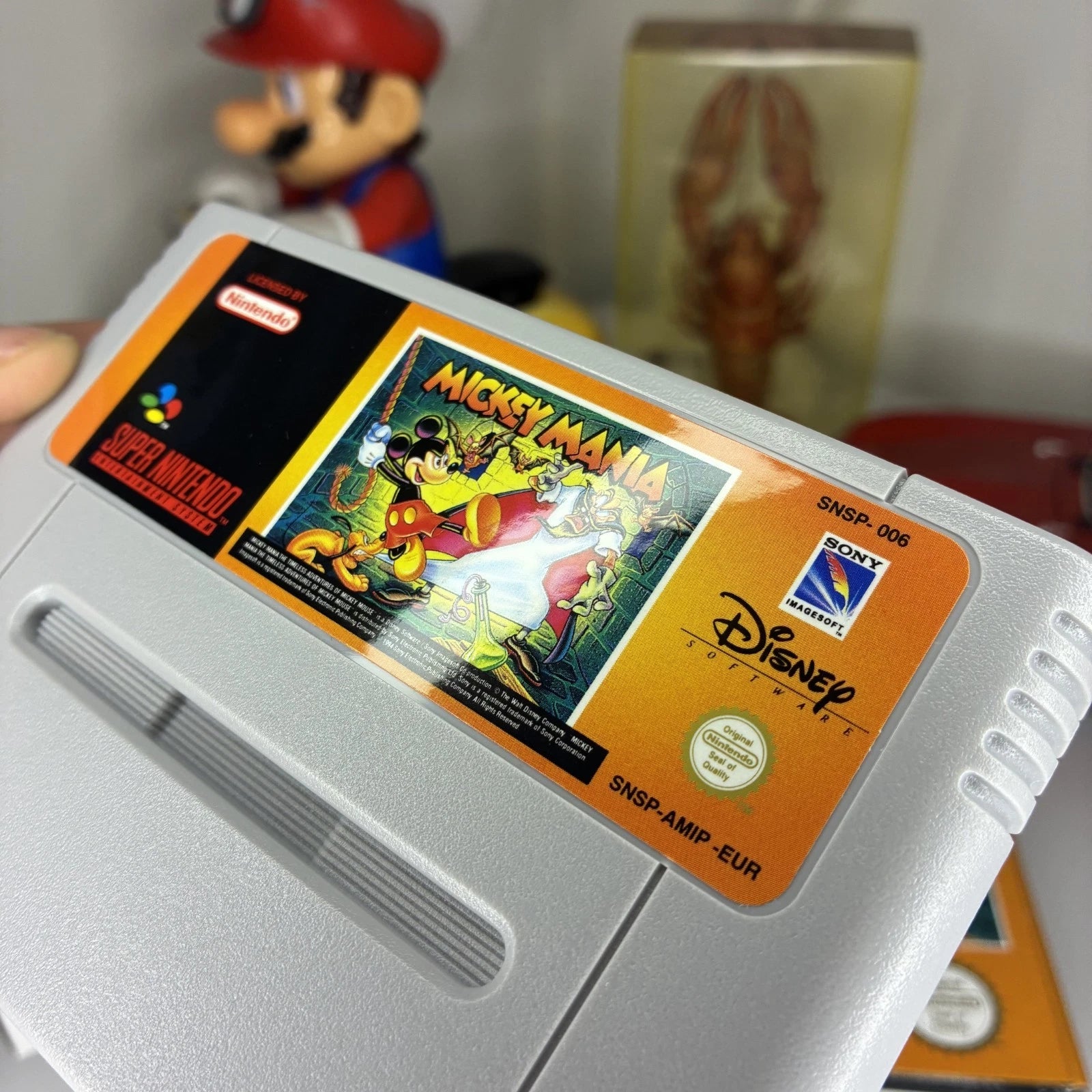 Mickey Mania SNES Super Nintendo PAL EUR Video Game Cartridge with Box